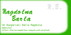 magdolna barla business card